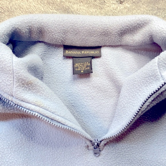 Sky blue light weight Banna Republic FLEECE SWEATER - Picture 2 of 4